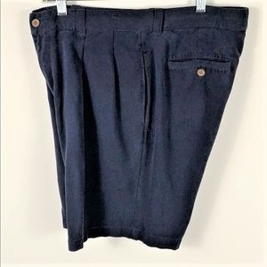 Tommy Bahama 34x8 100% Silk Pleated Blue Shorts